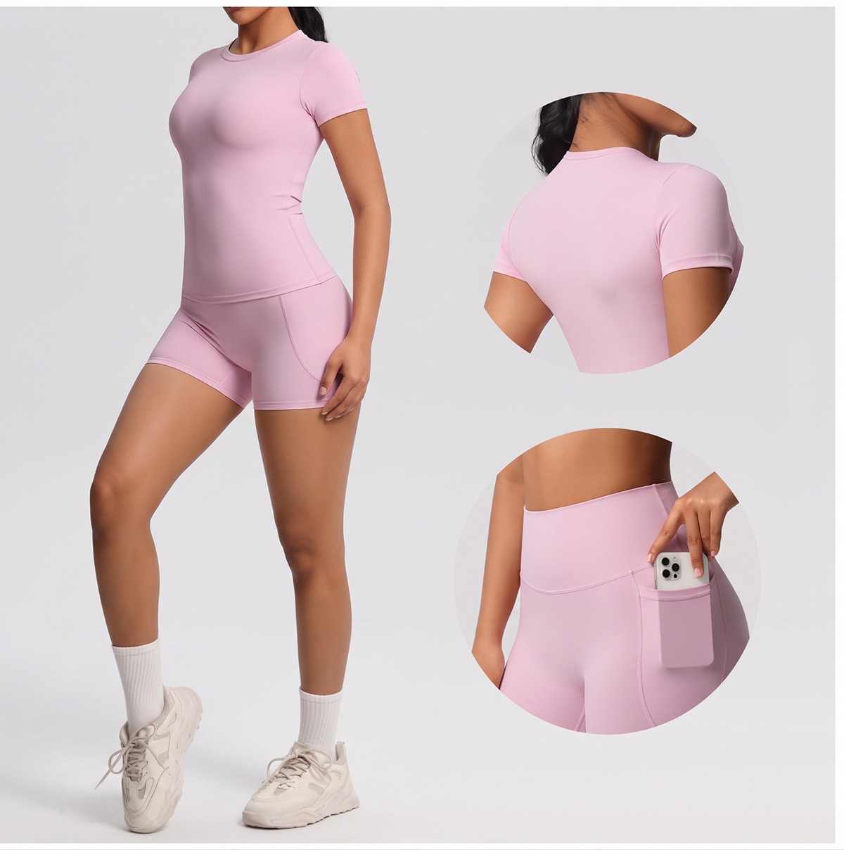 Yoga Fitness Wear - Pocket Yoga Set Speed Drying Round