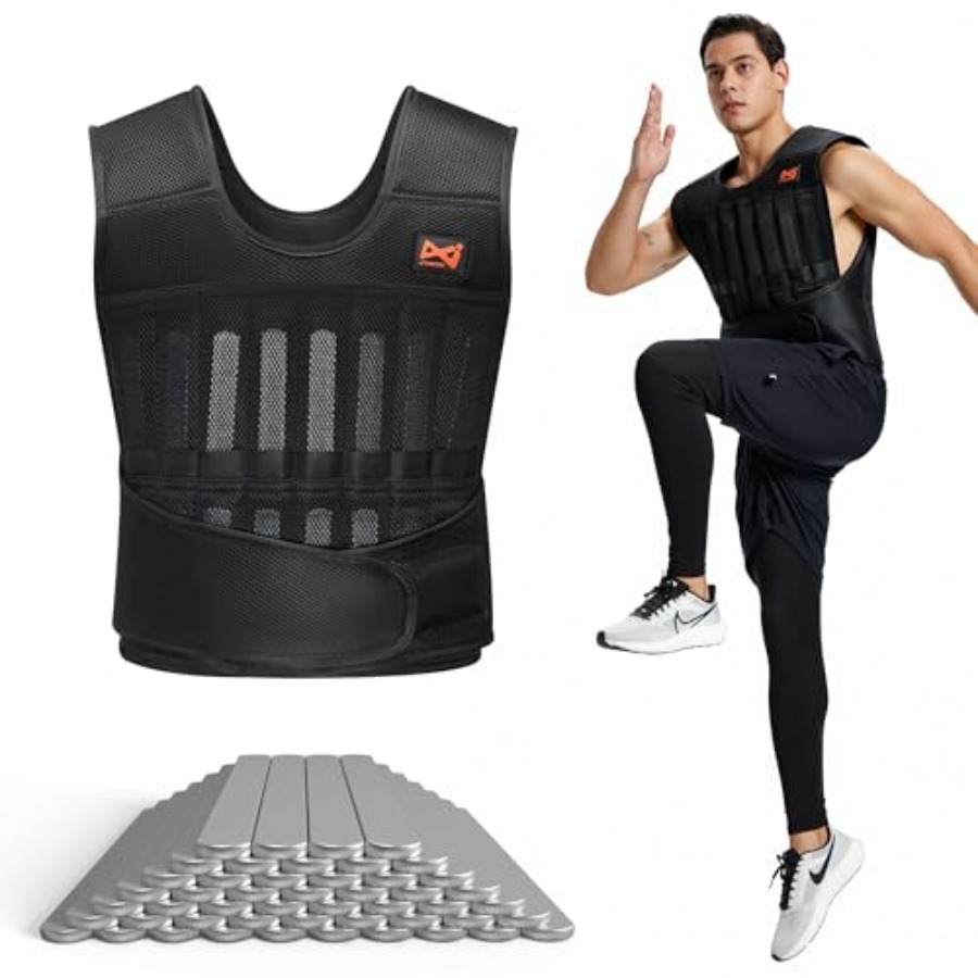 Ankle Weights - 44lbs Adjustable Weighted Vest Set with