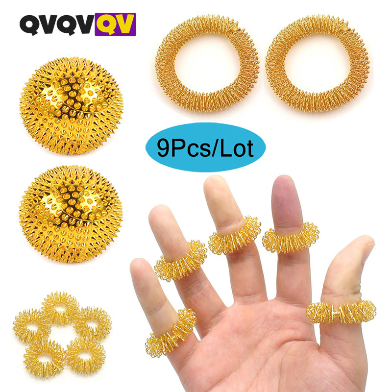 Shoulder Massage Ball - 9Pcs/Lot Hand Foot Magnetic Therapy Spiky