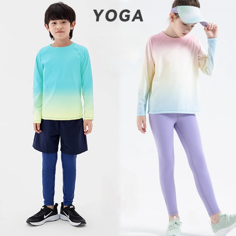 Children's Yoga Shirts Long Sl - Yoga Fitness Girl のレビューと価格