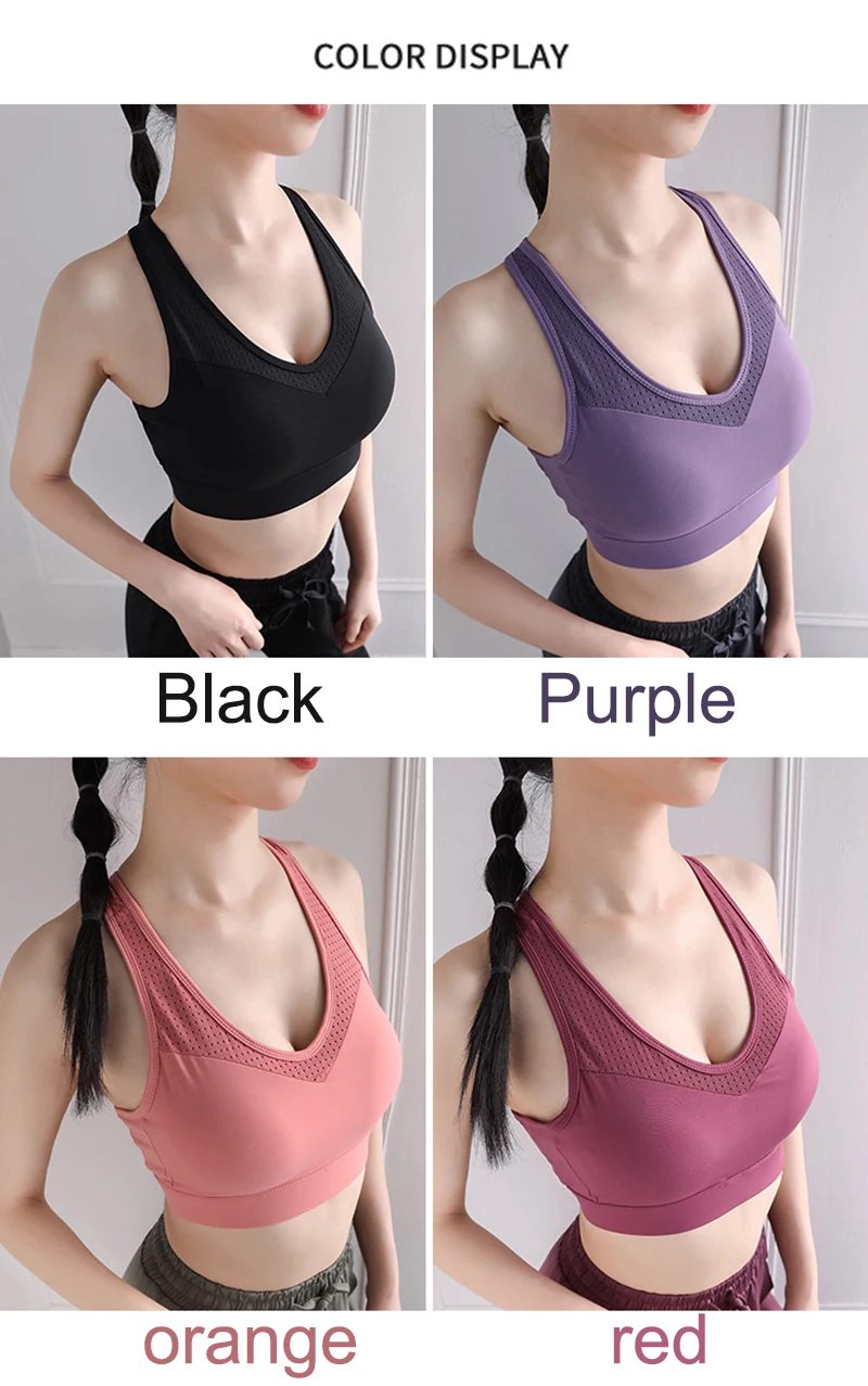 S-5XL Sports Top Yoga Bra Wome - Yoga Fitness Plus のレビューと価格