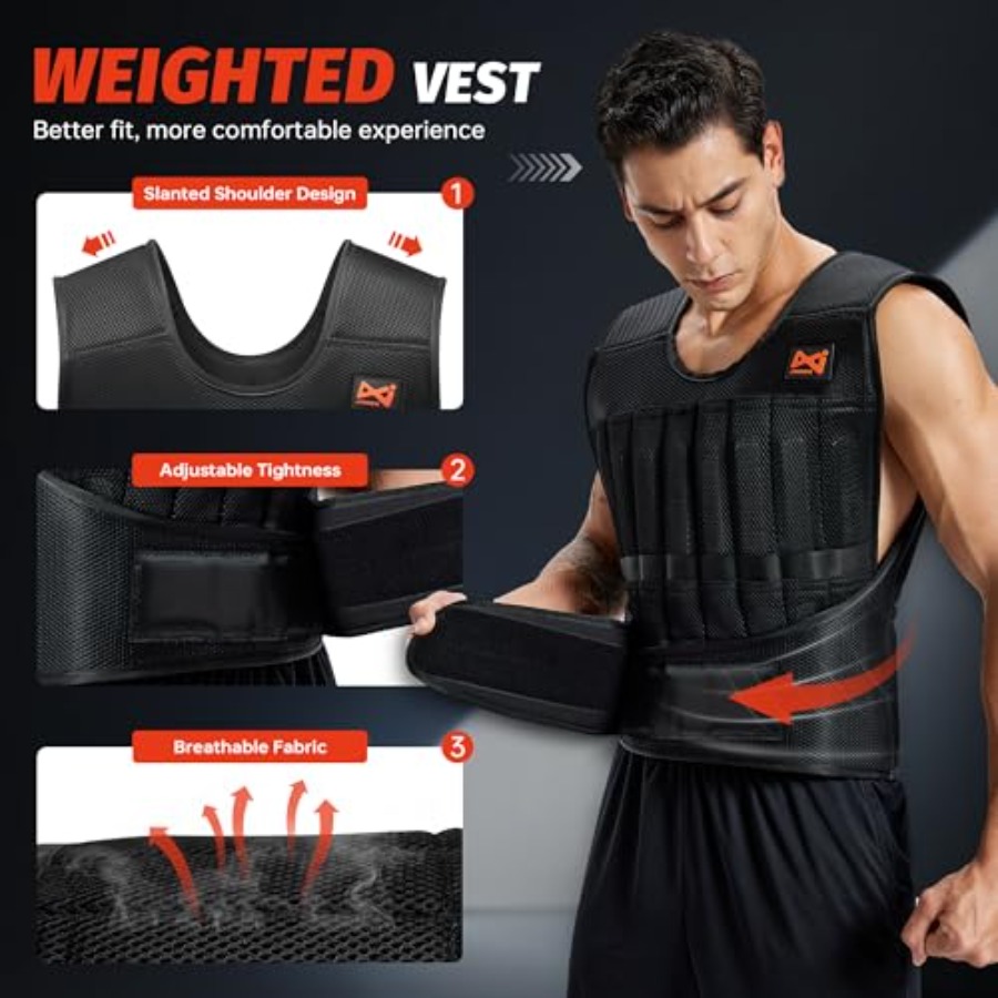 44lbs Adjustable Weighted Vest - Ankle Weights のレビューと価格
