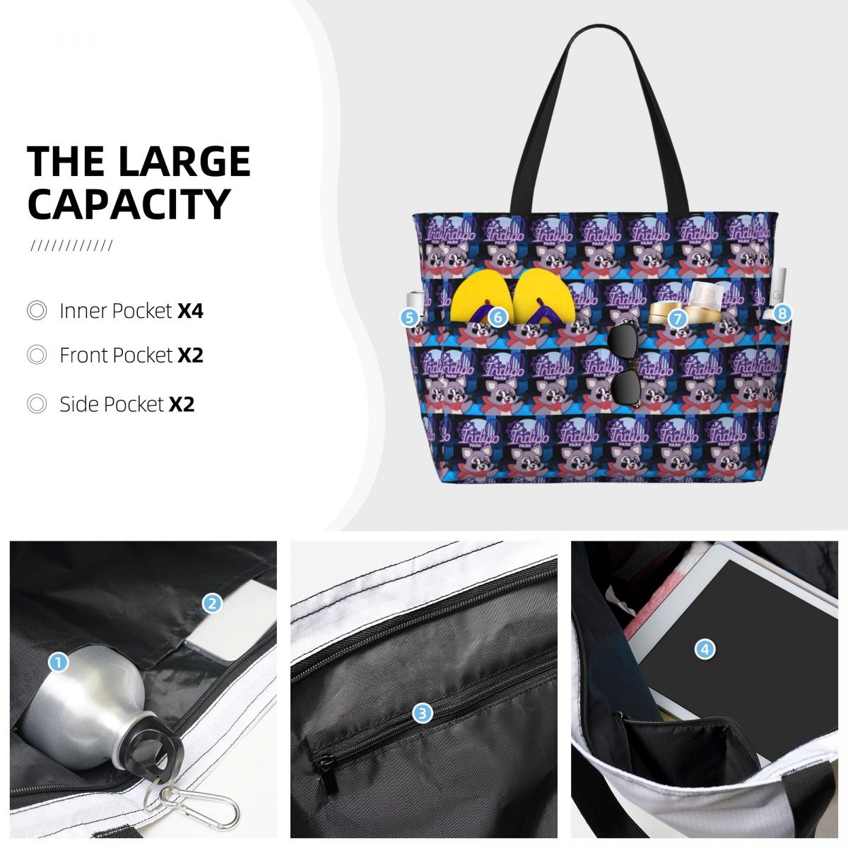 Rambley Indigo Park Beach Tote - Yoga Fitness Park のレビューと価格
