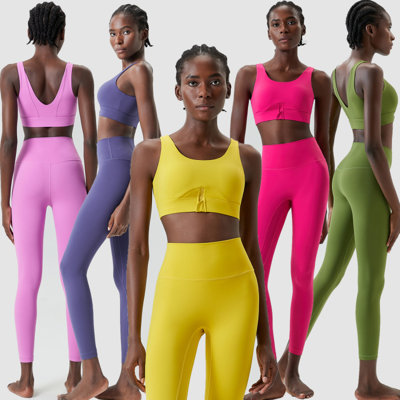 Two Pieces Set Zipper Yoga Spo - Yoga Fitness Outfit のレビューと価格