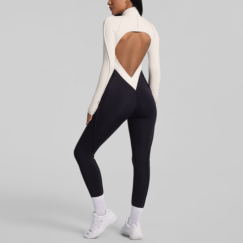 Sanding Yoga Jumpsuit Hollow-O - Yoga Fitness Girl のレビューと価格