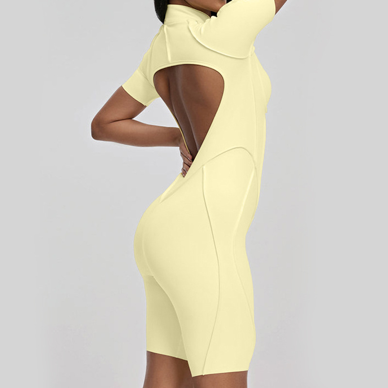 Sanding Yoga Jumpsuit Hollow-O - Yoga Fitness Girl のレビューと価格