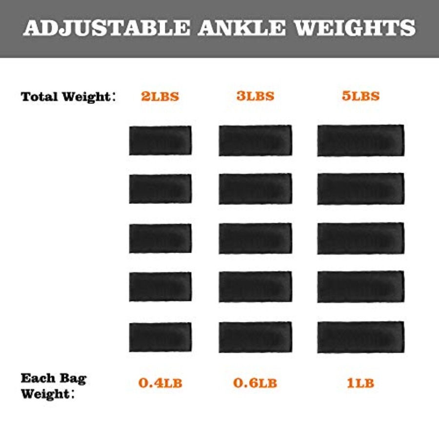 1 Pair 2 3 5 10 Lbs Adjustable - Ankle Weights のレビューと価格