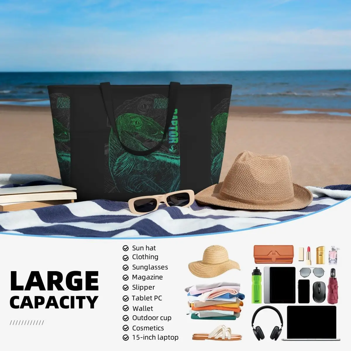 Jurassic Park (8) Beach Tote B - Yoga Fitness Park のレビューと価格