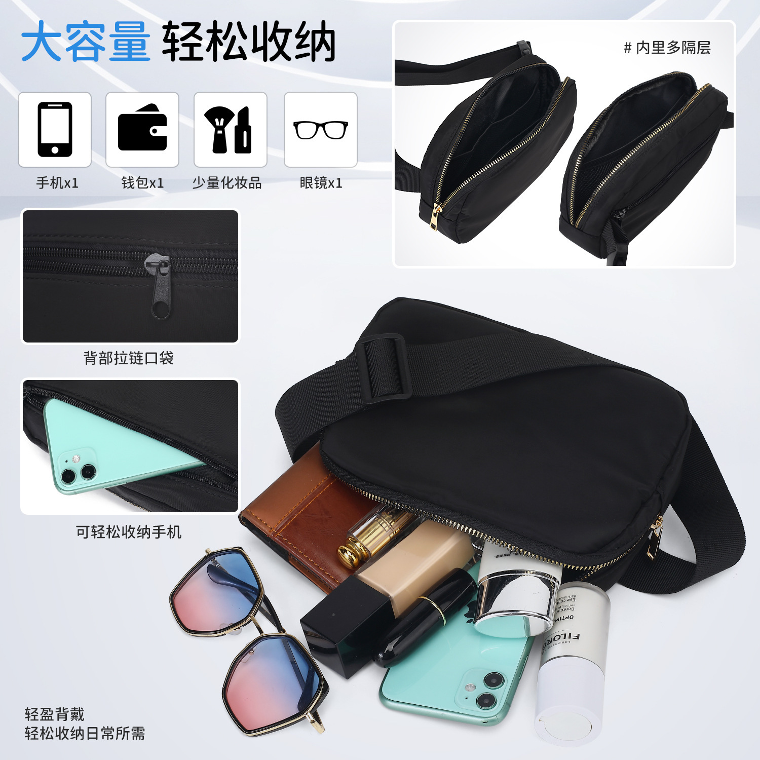 Beige Fashion Yoga Fanny Pack  - Yoga Fitness Girl のレビューと価格