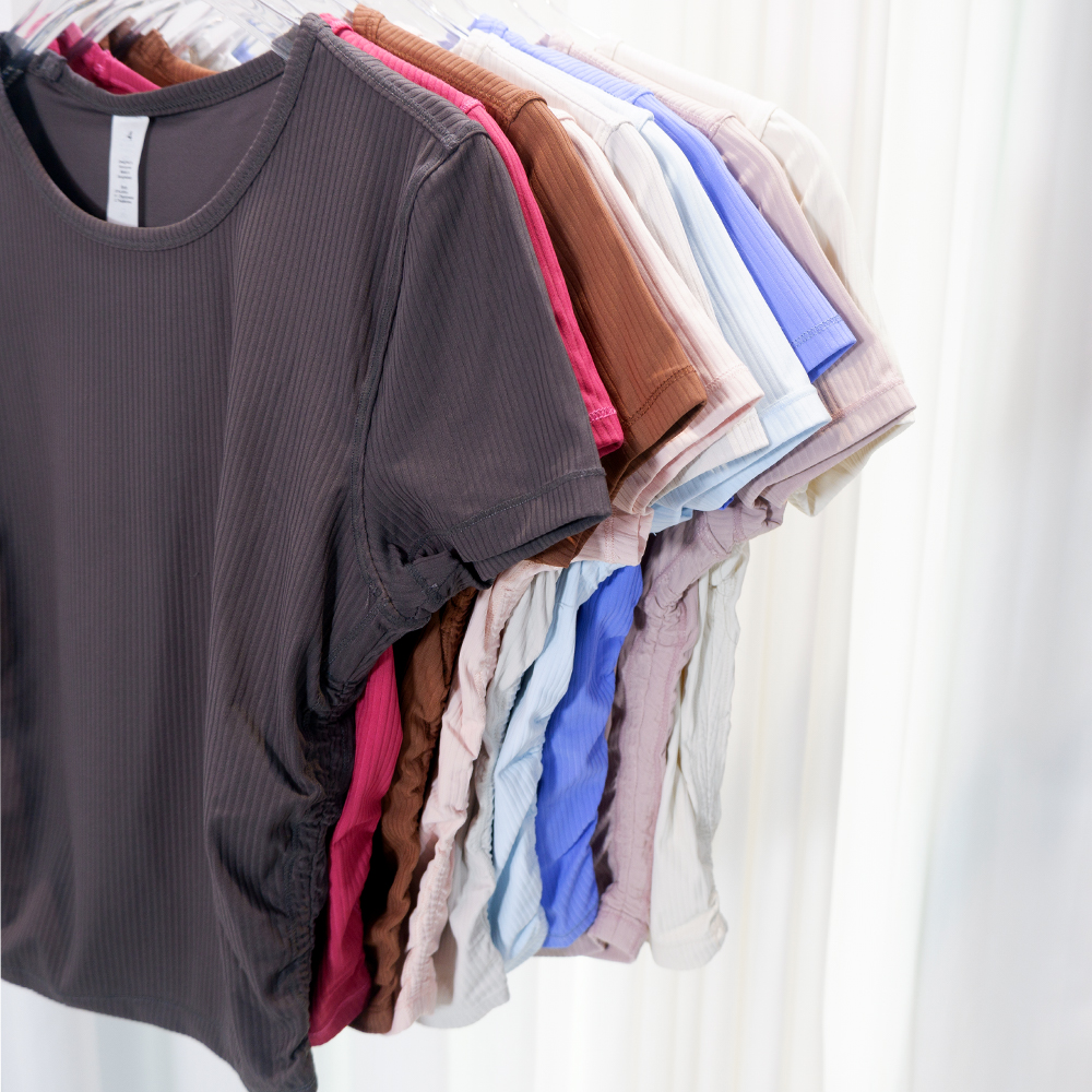 Waist-cinching Short Sleeve Sl - Yoga Fitness Wear のレビューと価格