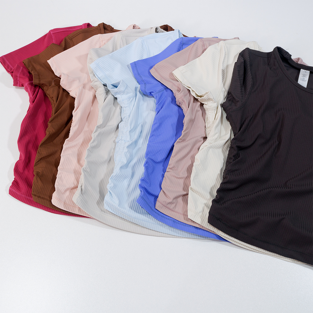Waist-cinching Short Sleeve Sl - Yoga Fitness Wear のレビューと価格