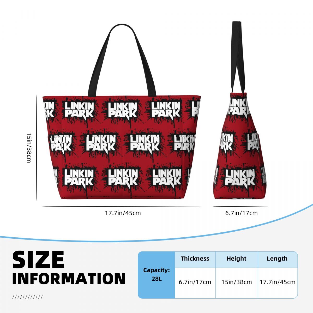 Linkin Park Band Beach Tote Ba - Yoga Fitness Park のレビューと価格