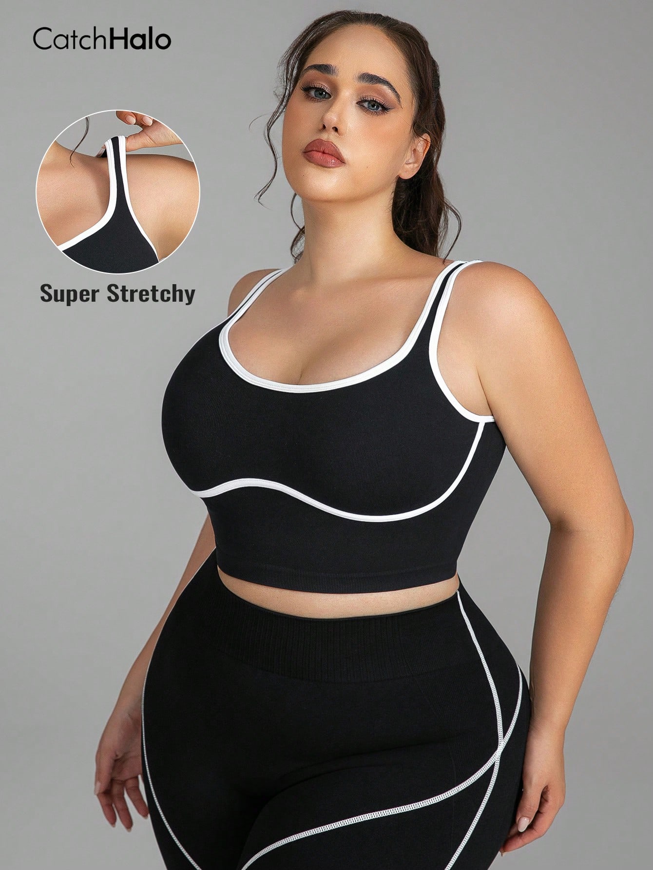 Women Plus Size Seamless Brale - Yoga Fitness Plus のレビューと価格
