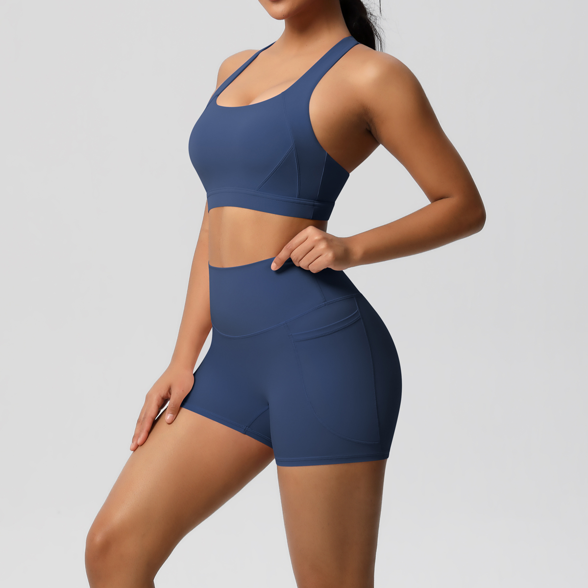 2PCS Sportswear With Pocketed  - Yoga Fitness Outfit のレビューと価格