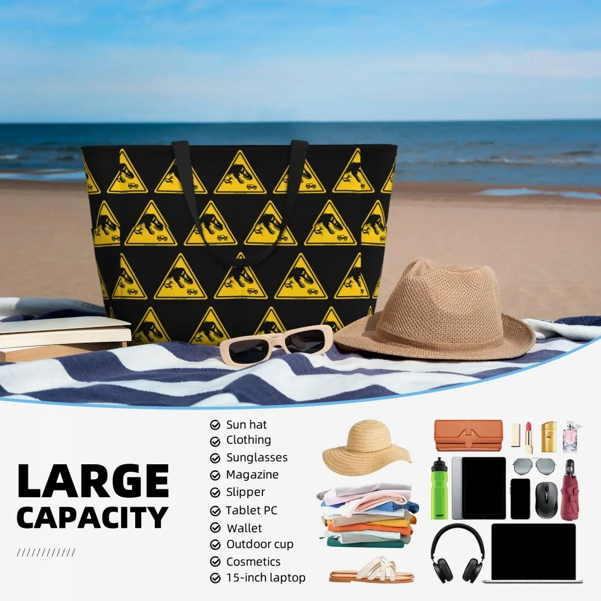 Jurassic Park (5) Beach Tote B - Yoga Fitness Park のレビューと価格