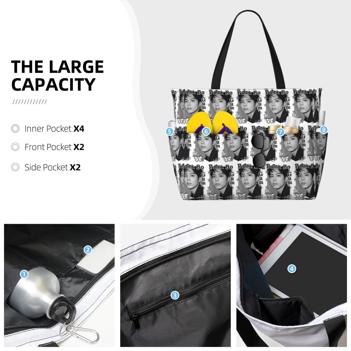 Park Bo Gum Kpop Beach Tote Ba - Yoga Fitness Park のレビューと価格